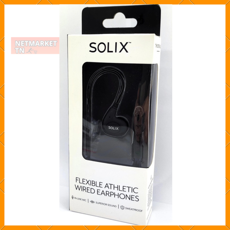 SOLIX FLEXIBLE ATHLETIC WIRED EARPHONES
