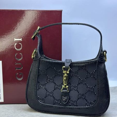 Sac GUCCI Jackie 1961 avec cristaux "Noir"