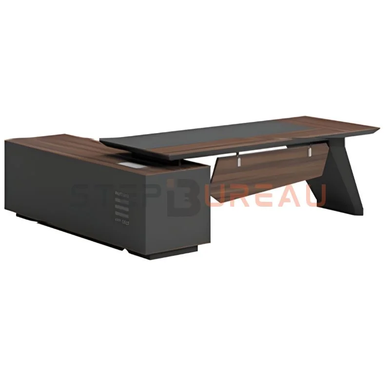 Bureau de Direction Haut de Gamme 240 cm avec retour et caisson mobile REF: KT266