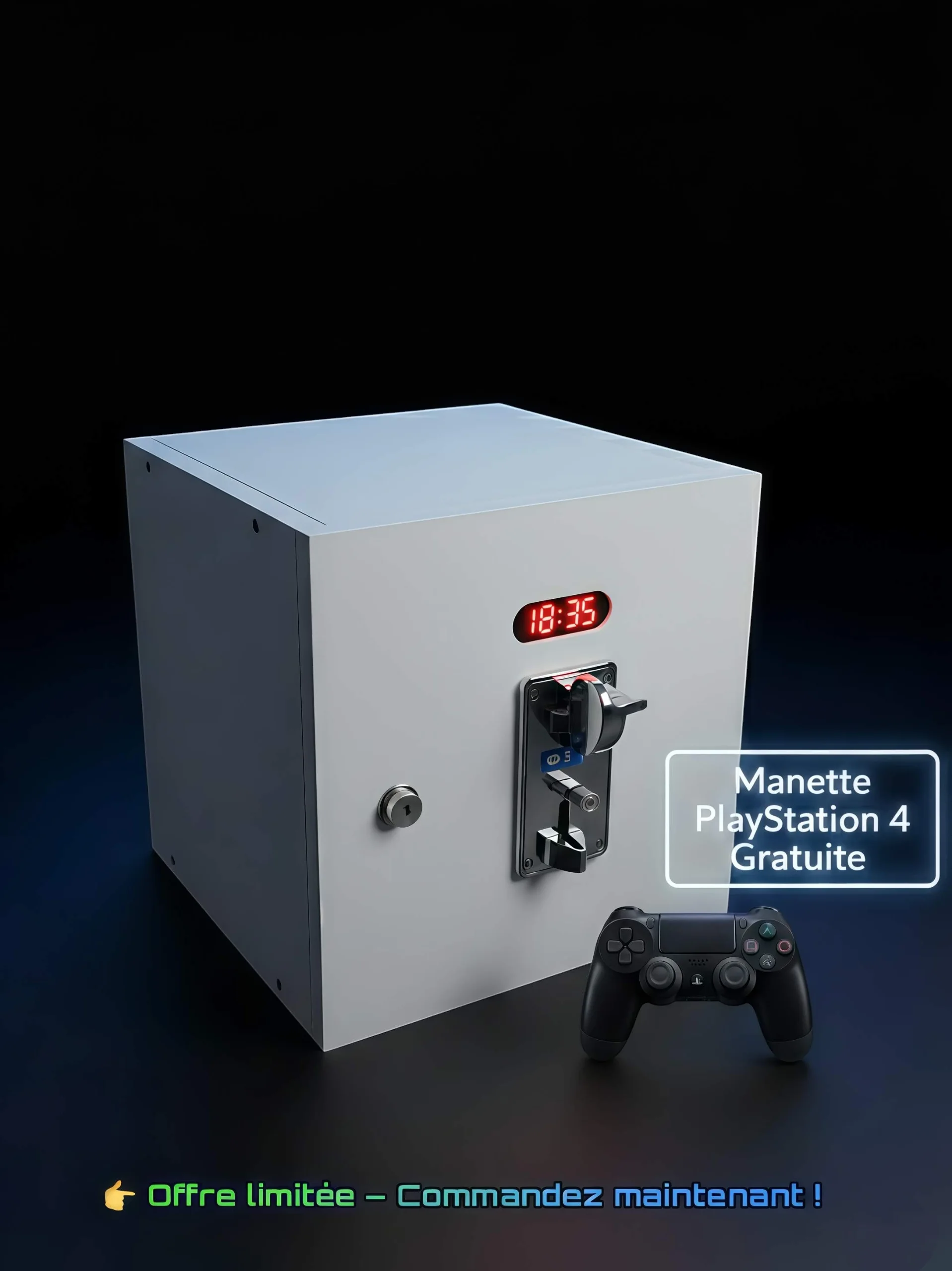 Monnayeurs pour salles de jeux + manette ps4 gratuite