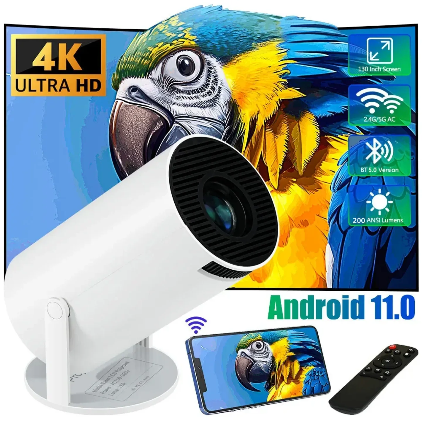 Projecteur Android HY300 4K