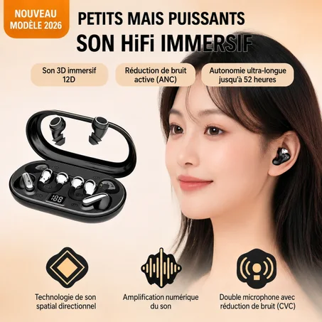 Écouteurs Bluetooth 3 en 1 Premium