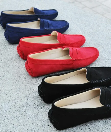 mocassin en vrai cuir