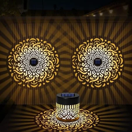 Pack de 2 Lampes Solaires Murales en Métal