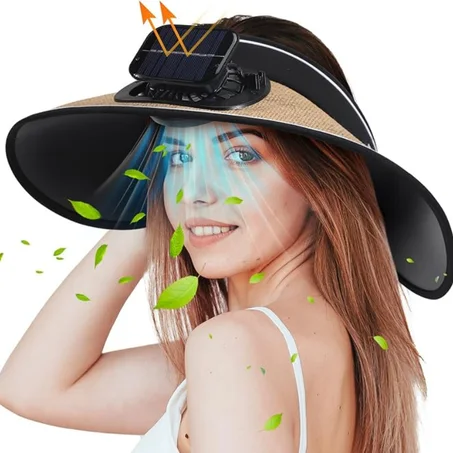Chapeau de Soleil avec Ventilateur Intégré