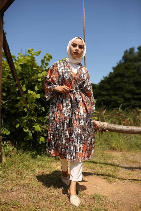 كيمونو كاب بلون رائع مزخرف