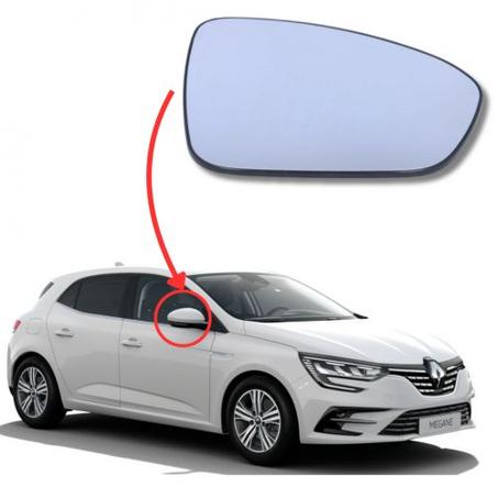 GLACE RETROVISEUR DROITE RENAULT MEGANE 4