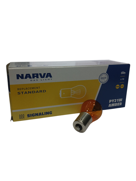 10X LAMP NARVA BAIONNETTE PY21W AMBER
