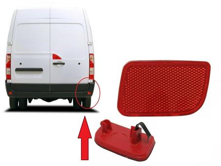 REFLECTEUR DE PARE CHOC ARRIERE DROIT RENAULT MASTER 3