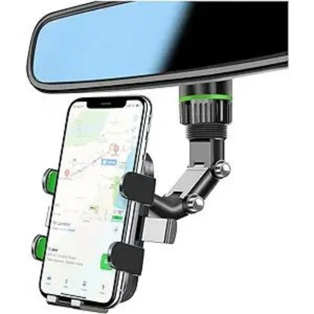 Support de Téléphone pour Rétroviseur AUKEPO, Rotatif à 360° et Rétractable :