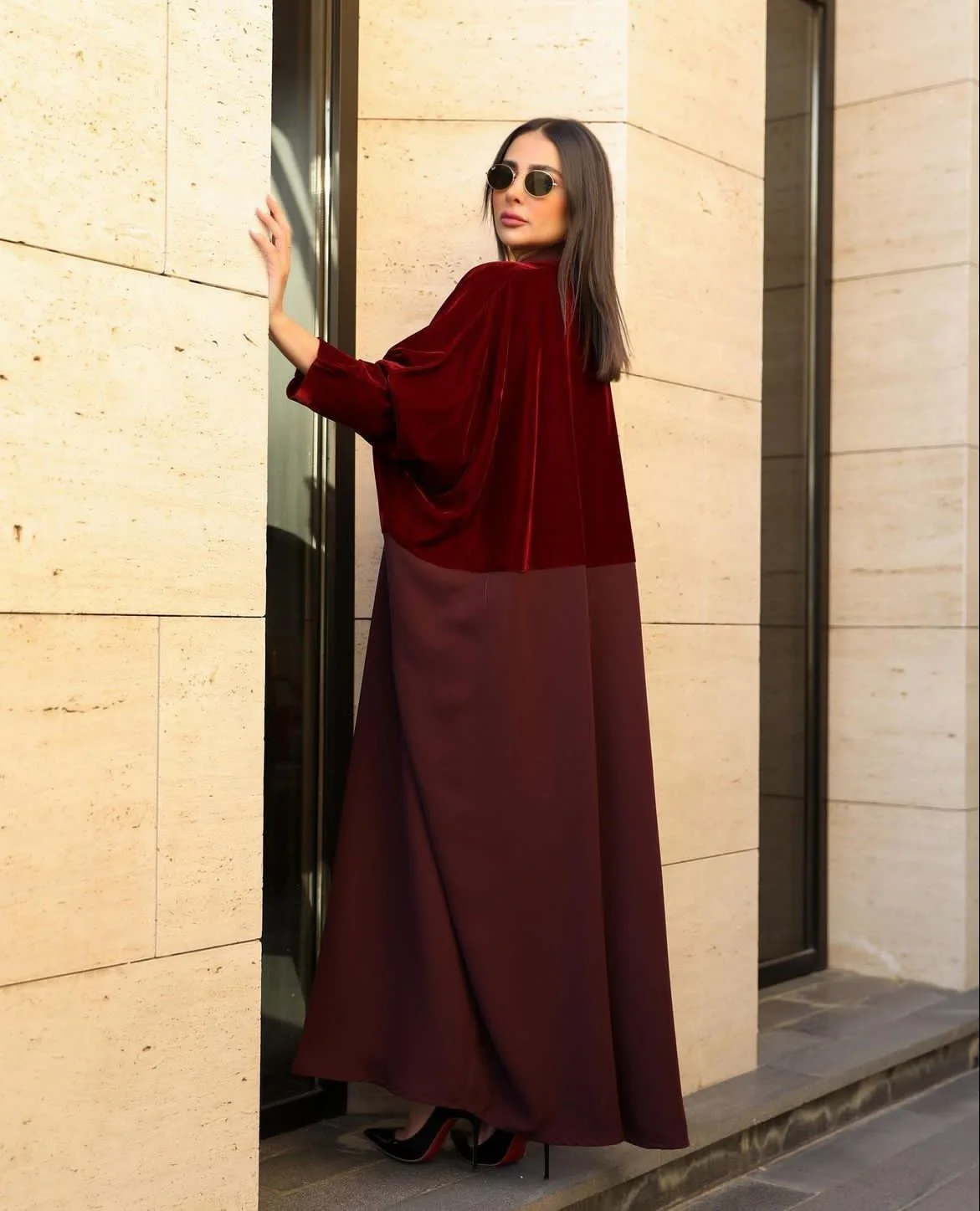 ABAYA KIMONO 2 TISSUS