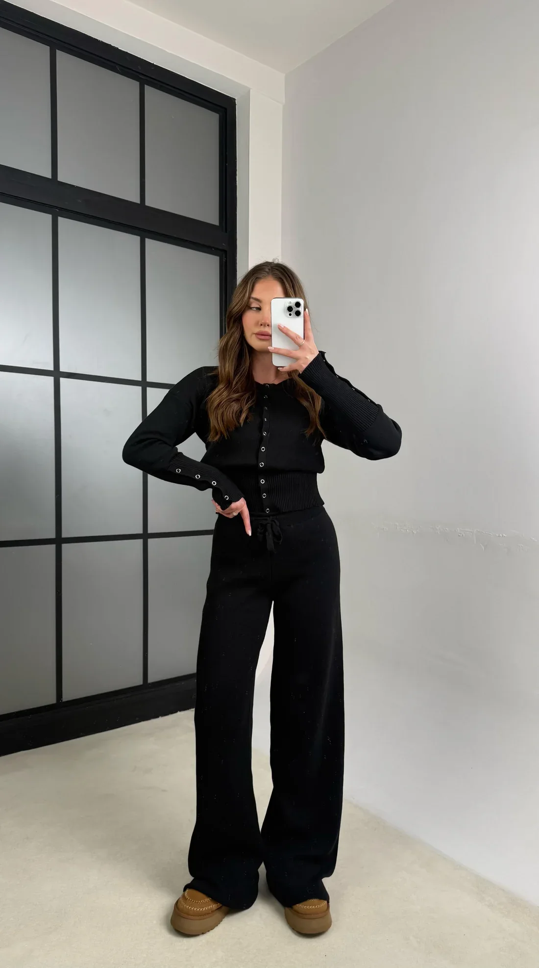 Cardigan boutonné & pantalon