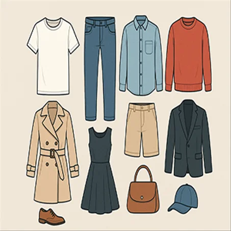 جميع أنواع الملابس