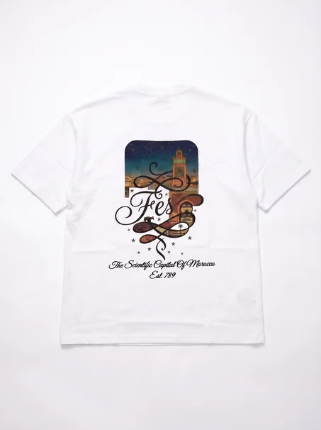 T-shirt " Fès, Capitale Scientifique du Maroc " - Design Exclusif