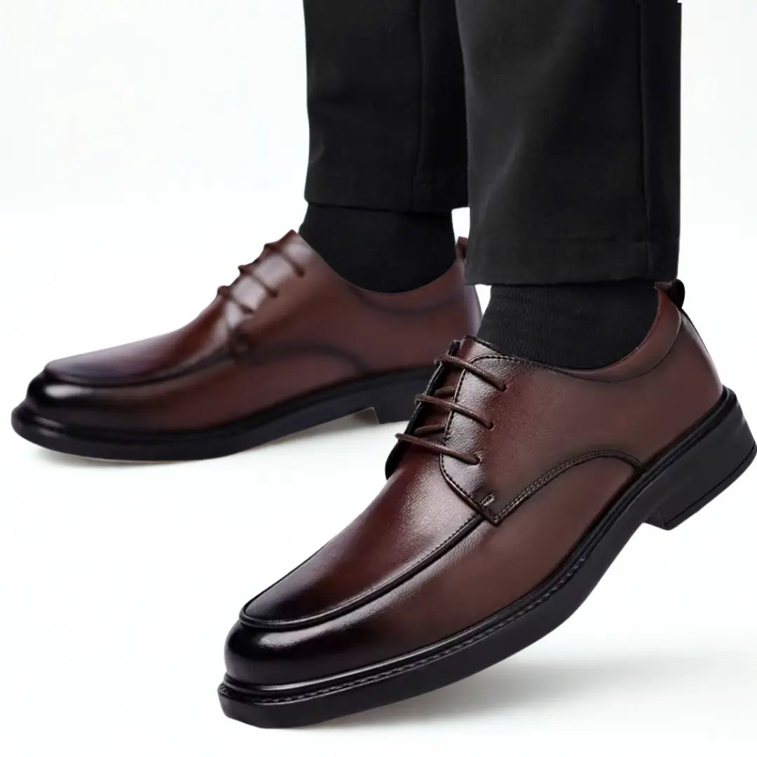 Chaussure Derby Homme en Cuir Véritable – Élégance et Confort au Quotidien