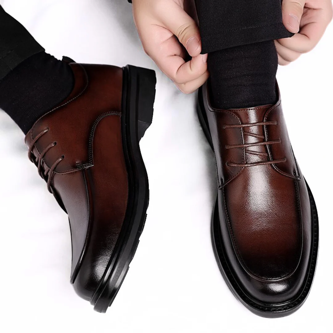 Chaussure Derby Homme en Cuir Véritable – Élégance et Confort au Quotidien