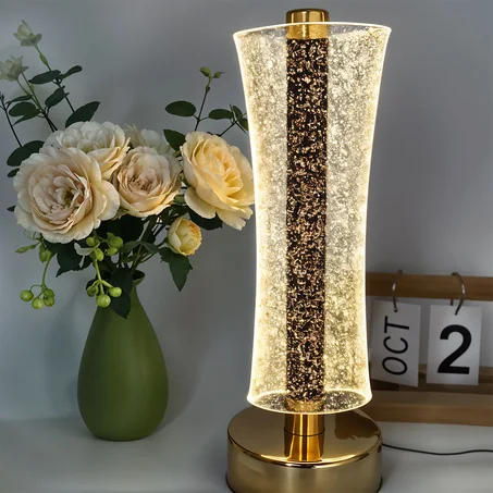 Lampe de Table LED Moderne en Cristal