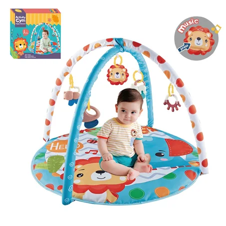 Tapis de Jeu pour Bébé avec Jouets Musicaux et Sensoriels