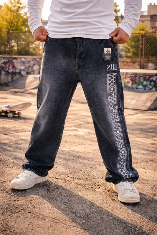 001 Baggy Black Denim