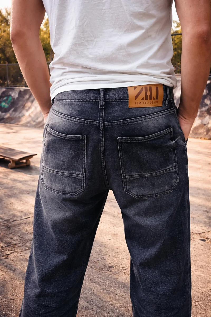 001 Baggy Black Denim