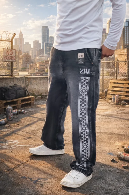 001 Baggy Black Denim