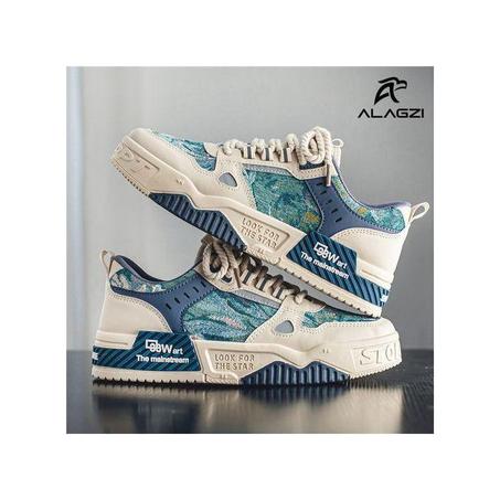 ALagzi Nouveau Jeune mode Tendance Chaussures de Conseil - Bleu