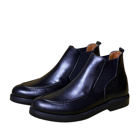 Chelsea Boots Homme -100% Cuir Marron/Noir REF 033