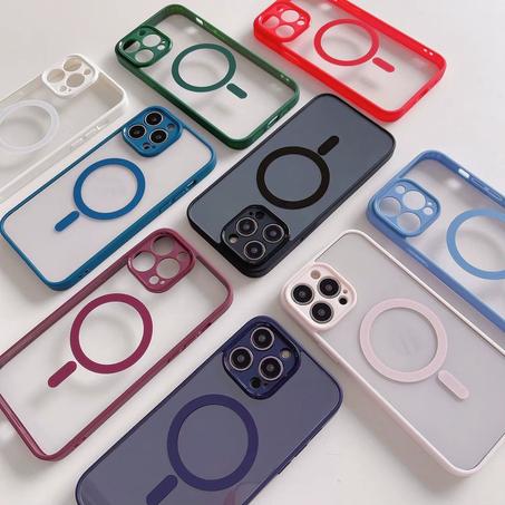 📱 Coque Transparente Magnétique avec Bords Souples – Charge Sans Fil & Protection Totale pour iPhone