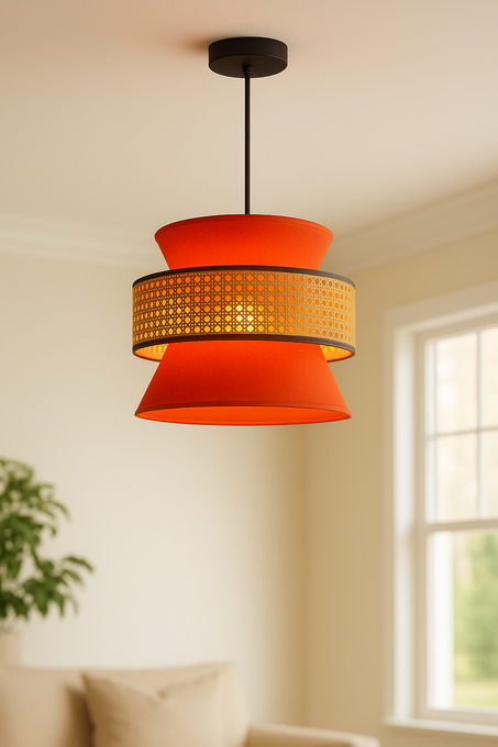 Cona – Suspension en rotin faite main