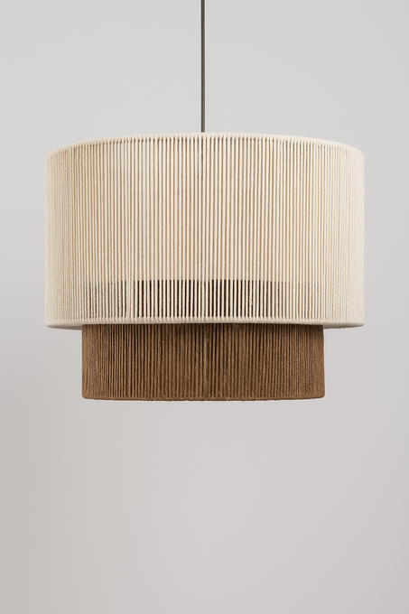 Diora Duo Lin – Suspension en lin naturel et corde tressée à la main