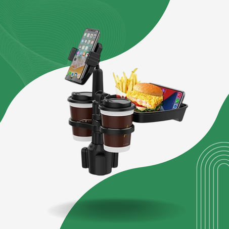 حامل أكواب وصينية طعام للسيارة