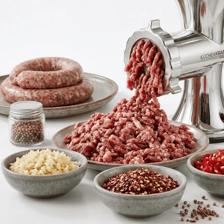 الطحانة اللحم اليدوية من فولاذ صلب: استثمار العمر لمطبخك.. نظافة، سهولة، وتوفير للمال