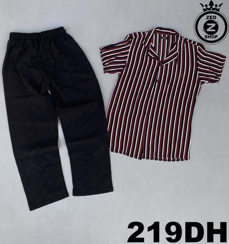 Ensemble lulin et chemise rayé