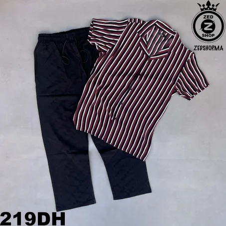 Ensemble lulin et chemise rayé