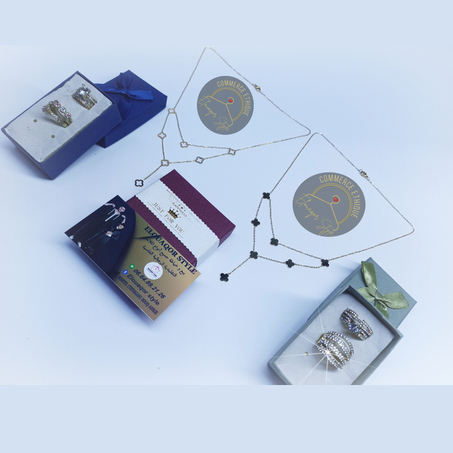 1 قلادة فخمة مطلية بالذهب 18 قيراط + خاتم + علبة هدية  . بتخفيض خيالي 2026