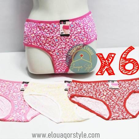 باك مكون من 6 قطع سليب كالصون نسائي ذو جودة عالية