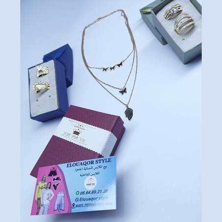 قلادة فخمة مطلية بالذهب 18 قيراط + خاتم من اختيارك + علبة هدية بتخفيض خيالي 2026