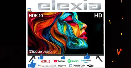 ELEXIA - Smart TV 32"-32EAHD-A24 - DLED - Google TV - Dolby Audio
