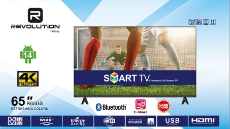 Télévision 65 Revolution Galaxy 4K Smart Tv + Récepteur intégré + TNT