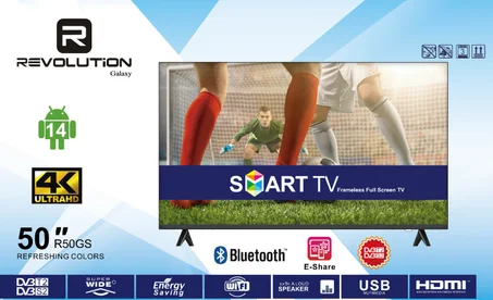 Télévision 50 Revolution Galaxy 4K Smart Tv + Récepteur intégré + TNT