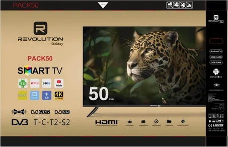 Révolution Smart TV 50″ Android 4K UHD – Récepteur Intégré + TNT + HDMI + USB – Nouveau modèle
