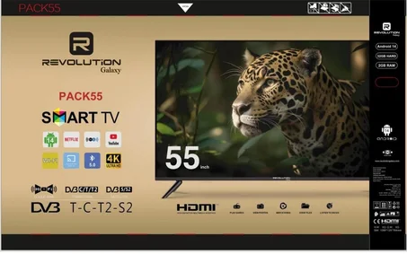Révolution Smart TV 55″ Android 4K UHD – Récepteur Intégré + TNT + HDMI + USB – Nouveau modèle