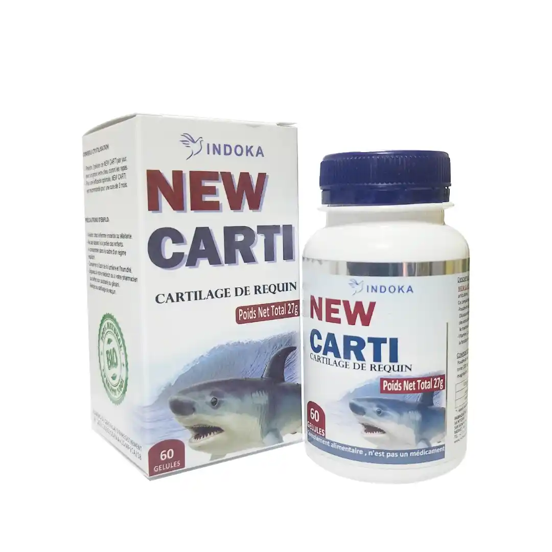 نيو كارتي (300 ملغ) - 60 كبسولة غضروف القرش والكولاجين البحري لدعم المفاصل والعظام
