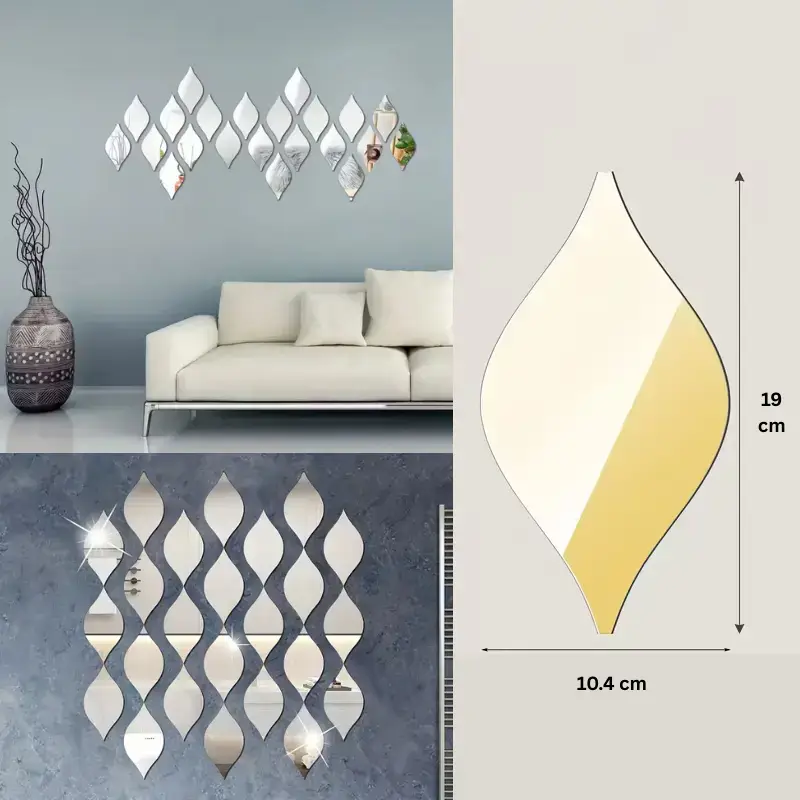 طقم لتزيين البيت - تصميم عصري - قطرات الماء - 3D