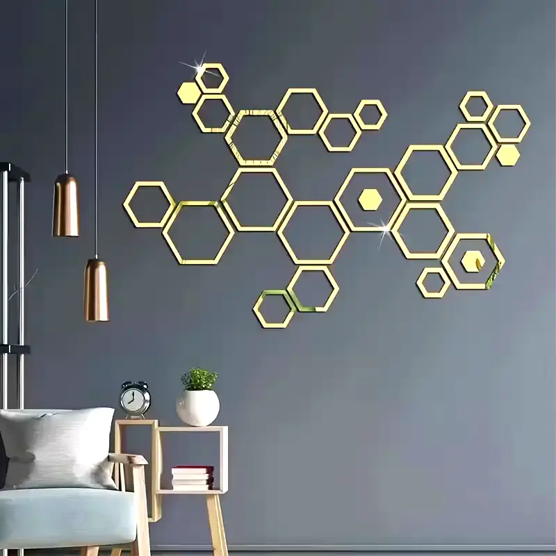 طقم لتزيين البيت - تصميم عصري - hexagonal 3D