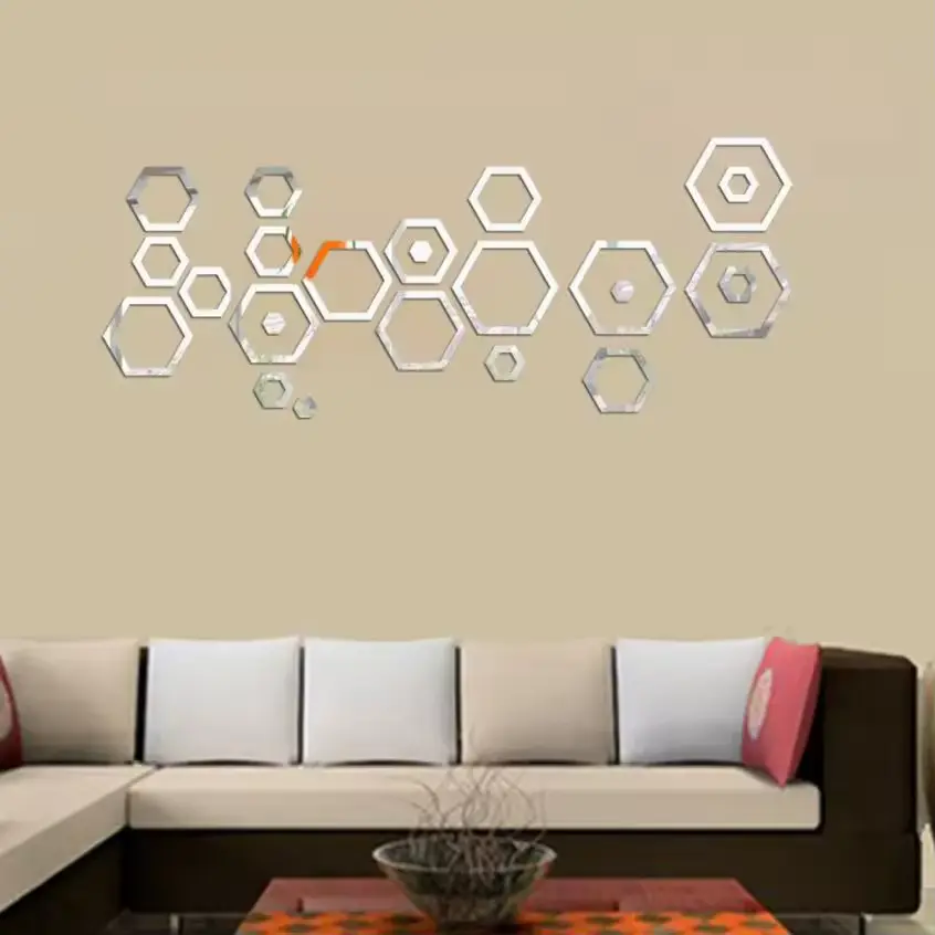 طقم لتزيين البيت - تصميم عصري - hexagonal 3D