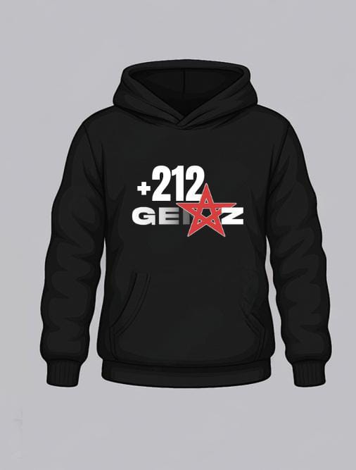 Hoodie Gen Z +212 – Voix de la Nouvelle Génération