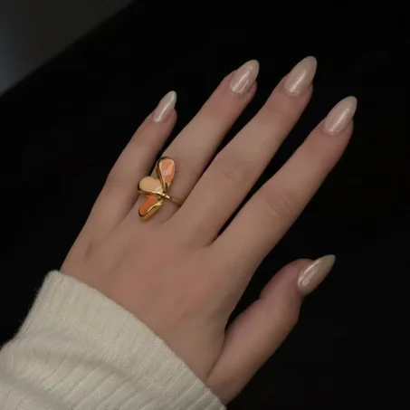 Pastel Enamel Butterfly Ring