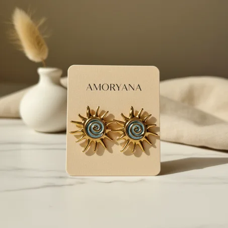 Solar Spiral Earrings