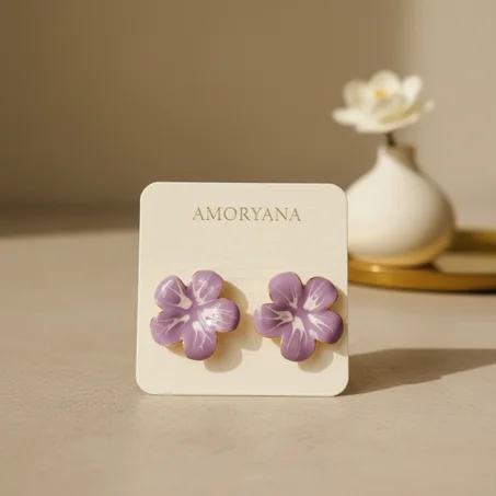Violet Petal Earrings